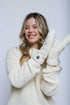 Marshmallow-Cabled Lined Mitts